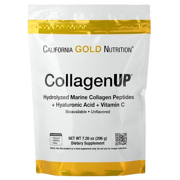 CollagenUP®, 가수분해 해양 콜라겐 펩타이드, 히알루론산 및 비타민C 함유, 무맛